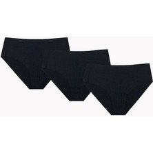 Intive Lingerie Nbb Lazer Kesim Normal Bel 3'lü Paket Külot (Bordo, Ten, Siyah, Pudra)