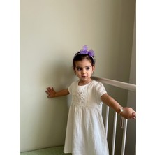 Saklı Design Lila Organza Bow Taç