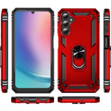 Fibaks Samsung Galaxy A25 Kılıf Military Armor Ring Case Yüzüklü Standlı Tank Koruma Silikon Kapak