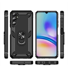 Fibaks Samsung Galaxy A05S Kılıf Military Armor Ring Case Yüzüklü Standlı Tank Koruma Silikon Kapak