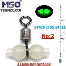 MSO Teknoloji Olta Balıkçılık Paslanmaz Çelik Fosforlu Gezer T Fırdöndü