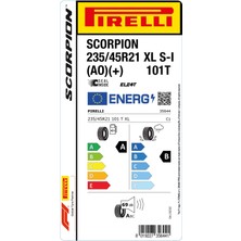 Pirelli 235/45 R21 101T Xl S-I Scorpion Ao + Elt Oto Yaz Lastiği ( Üretim Yılı: 2024 )