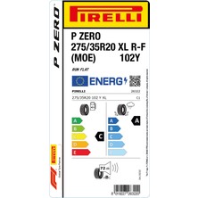 Pirelli 275/35 R20 102Y Xl Pzero Rft Moe Oto Yaz Lastiği ( Üretim Yılı: 2024 )