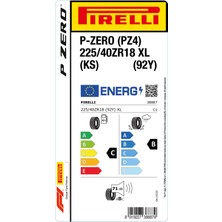 Pirelli 225/40 R18 92Y Xl P-Zero Pz4 Ks Oto Yaz Lastiği ( Üretim Yılı: 2024 )
