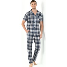 Yeni İnci Kare Desenli Erkek Pijama Takımı