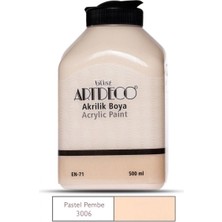 Artdeco Pastel Pembe 500 ml Akrilik Boya 3006