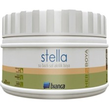 Bianca Stella Su Bazlı Saf Akrilik Boya Ahşap Renkler 0,25LT