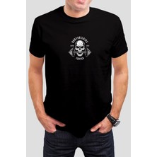 T-35 Sporcu Kuru Kafa Baskılı Siyah Unisex Tişört C197