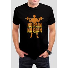 T-35 Sporcu Baskılı Siyah Unisex Tişört C205