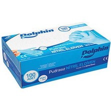 Dolphin Pudrasız Mavi Nitril Eldiven (100 Adet/kutu)