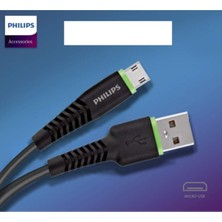 Philips UsbA to Micro Hızlı Data ve Şarj Kablosu 1.2m DLC1530U Siyah