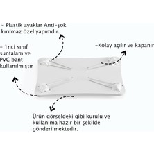 Taşınabilir Katlanır Yatak Koltuk Üstü Hasta Servis Laptop Bilgisayar Çalışma Sehpası - Ceviz