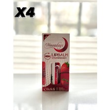 Nowadays Lip Balm Dudak Koruyucu Strawberry/çilekli 4'lü Set