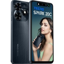 Tecno Spark 20C 128 GB 4+4 GB Ram (Tecno Türkiye Garantili) Siyah