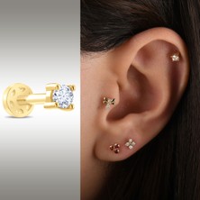 Saf Pırlanta 0.04 Karat Tektaş Pırlanta Tragus Piercing