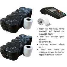 Miray Rulo Yazar Kasa Pos Rulosu Termal 56MMX20MT Termal Pos Rulosu 20 Adet