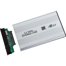 Ulu Bilgisayar 2.5 Inç Sata USB 2.0 Alüminyum Harddisk Kutusu - Sata Harddisk Kutu Gri