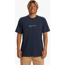 Quiksilver Qs Rushed Logo Dna Erkek Mavi Tişört