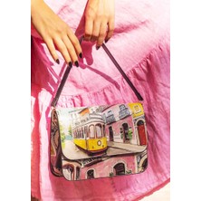 Kadın Vegan Deri Çok Renkli El Çantası - Lisboa Tasarım