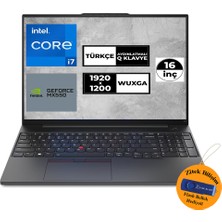 Lenovo Thinkpad E16 Gen 1 I7-1355U 24 GB 2 Tb SSD MX550 16" WIN11 Home 21JQS2MDZX ZI723 + Zitek 16 GB Flash Bellek