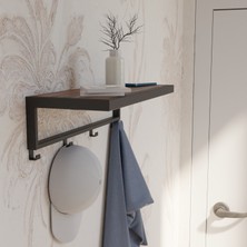Lyla Concept Lina Plus Aksesuar Meşe Raflı Askılık,portmanto (43 Cm-4 Askı)