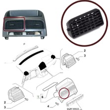 Behin Dizayn Fıat Doblo Kalorifer Izgarası Ön Orta Kısım Sol 2010-2014