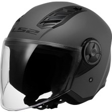 Ls2 Aırflow 2 Mat Titanium Kask Polikarbon Malzeme ile Scooter Kullanıcıları için Özel Tasarım