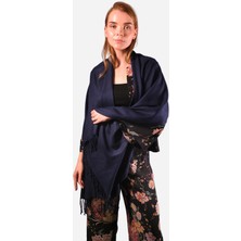 Love Rain Fashion Salsa Paşmina Şal Düz Lacivert
