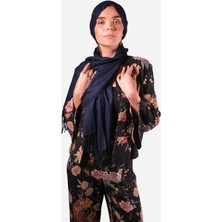 Love Rain Fashion Salsa Paşmina Şal Düz Lacivert