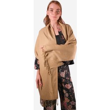 Love Rain Fashion Salsa Paşmina Şal Düz Kahverengi