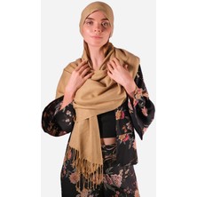 Love Rain Fashion Salsa Paşmina Şal Düz Kahverengi