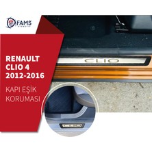 Fams Otomotiv Renault Clio 4 Krom Kapı Eşik Koruması 4 Parça 2012-2016