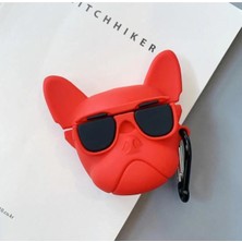 HappyCase Air Pods Pro ve Pro 2. Nesil Uyumlu 3D Silikon Kılıf - French Bulldog Köpek