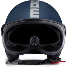 Momo Design Momodesing Fgtr Evo Mono Matt Blue Silver Açık Kask