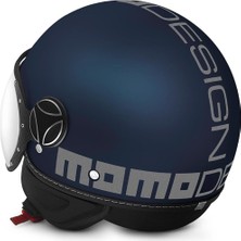 Momo Design Momodesing Fgtr Evo Mono Matt Blue Silver Açık Kask