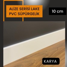 By İstanbul Yalı Serisi 25 mt Lake Pvc Kaplama Saten Beyaz 10 cm Parke Süpürgelik ( 10 Adet )