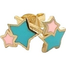 Altınöz Mücevherat Mine Yıldız Figürlü Altın Çocuk Küpe