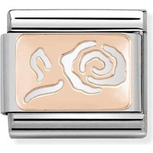 Nomination Composable Classic Dekoratif Link - Plakalar - Gül - (13 Rose) 9k Rose Altın