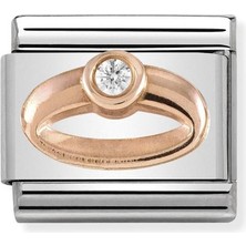 Nomination Composable Classic Dekoratif Link - Semboller - Yüzük - (04 Ring) 9k Rose Altın