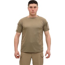 Single Sword Yakasız Kısa Kol Tactical T-Shirt - Tişört