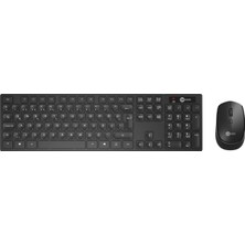 Lenovo Lecoo KM2001 Kablosuz Türkçe Q Klavye & Mouse Set Siyah