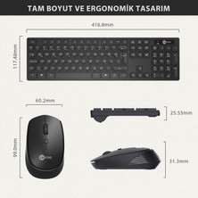 Lenovo Lecoo KM2001 Kablosuz Türkçe Q Klavye & Mouse Set Siyah