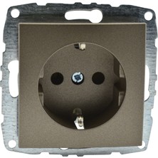 Mono Despina Metalik Açık Füme Topraklı Priz Çerçevesiz 2321-117