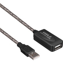 Powermaster Şeffaf USB 10 Metre Uzatma Kablosu