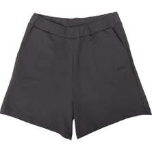 Slazenger VIDAR Kadın Şort Koyu Gri Cepli Rahat Kesim Günlük Kullanım İçin