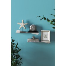 Lyla Concept Kelebek Metal Duvar Rafı, Dekoratif Raf