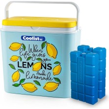 Coolist CLB30LM 30 Litre Limon Desenli Buzluk + 3 Adet 400GR. Buz Kaseti