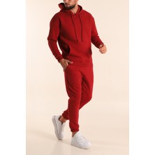 Yakamel Erkek 3 Iplik Paçası Lastikli Jogger Eşofman Takımı