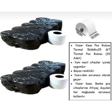 Miray Rulo Yazar Kasa Pos Rulosu Termal 56MMX25MT Termal Pos Rulosu 20 Adet