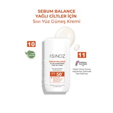 Sinoz SPF50+ Yağlı Ciltlere Özel Sıvı  Güneş Kremi - Yeni Nesil Güneş Filtreleri Ile Hibrit Formül 50 ml